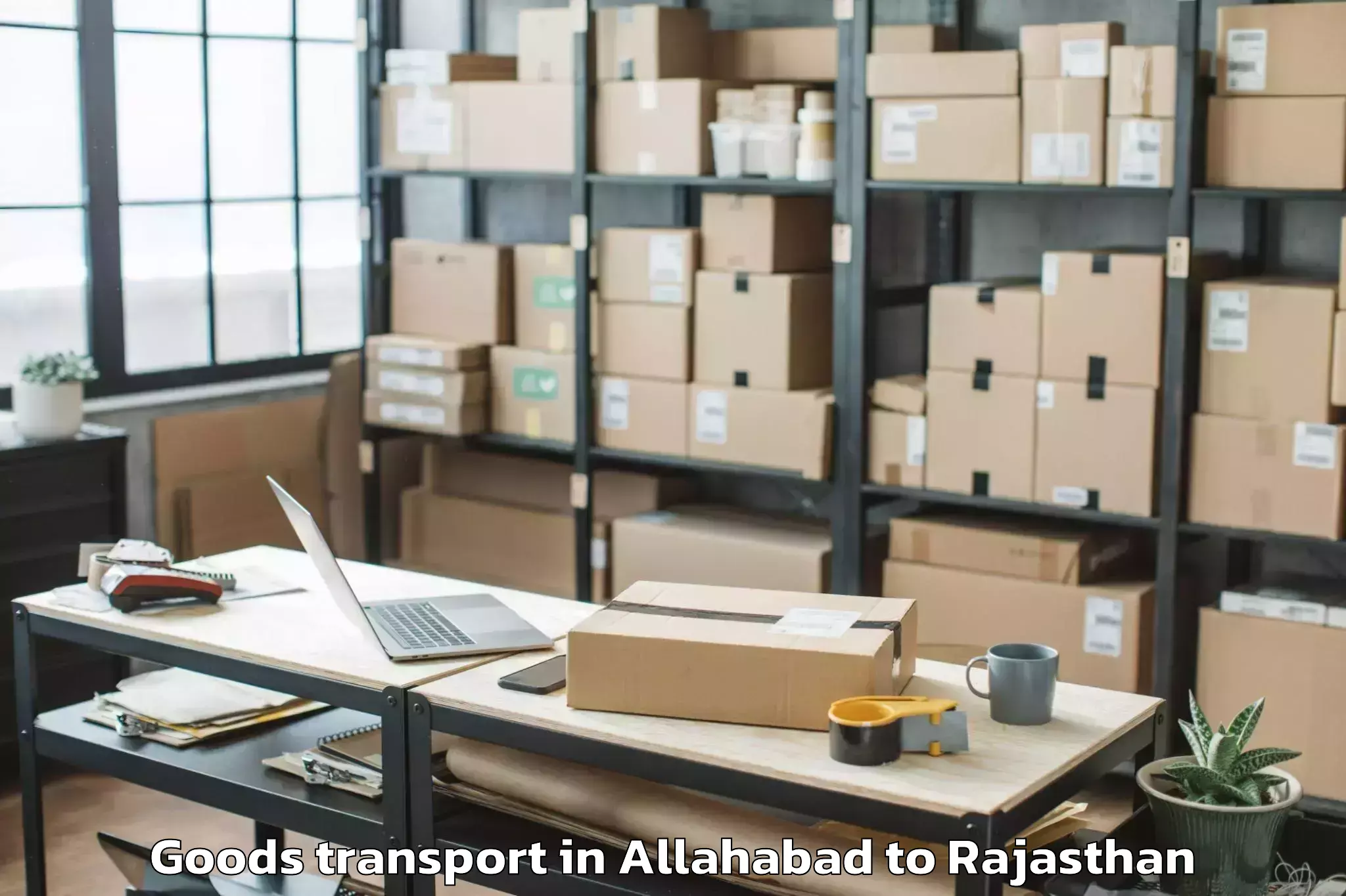 Top Allahabad to Madanganj Kishangarh Goods Transport Available